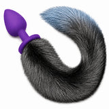 peluş kuyruklu silikon anal plug – Purple – görsel 9