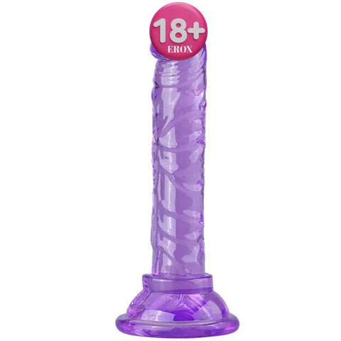 Vantuzlu Jelly Silikon Realistik Penis – Mor