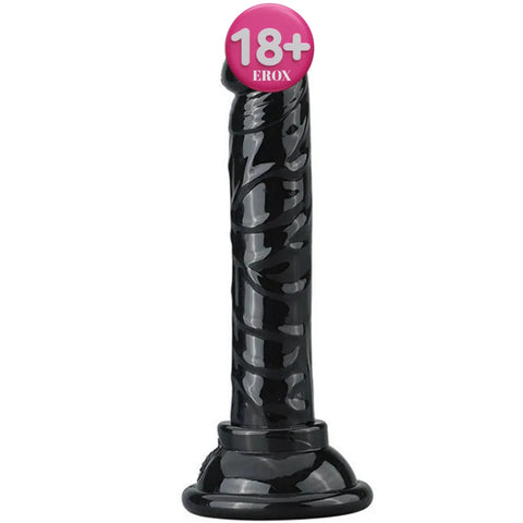 Vantuzlu Jelly Silikon Realistik Penis – Siyah