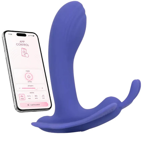 Venus Butterfly Telefon Kontrollü Çift Motorlu Kelebek Vibratör – Mor