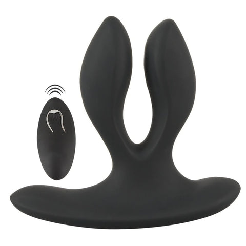 Vibrating Expander İki Kollu Kumandalı Anal Plug – Siyah