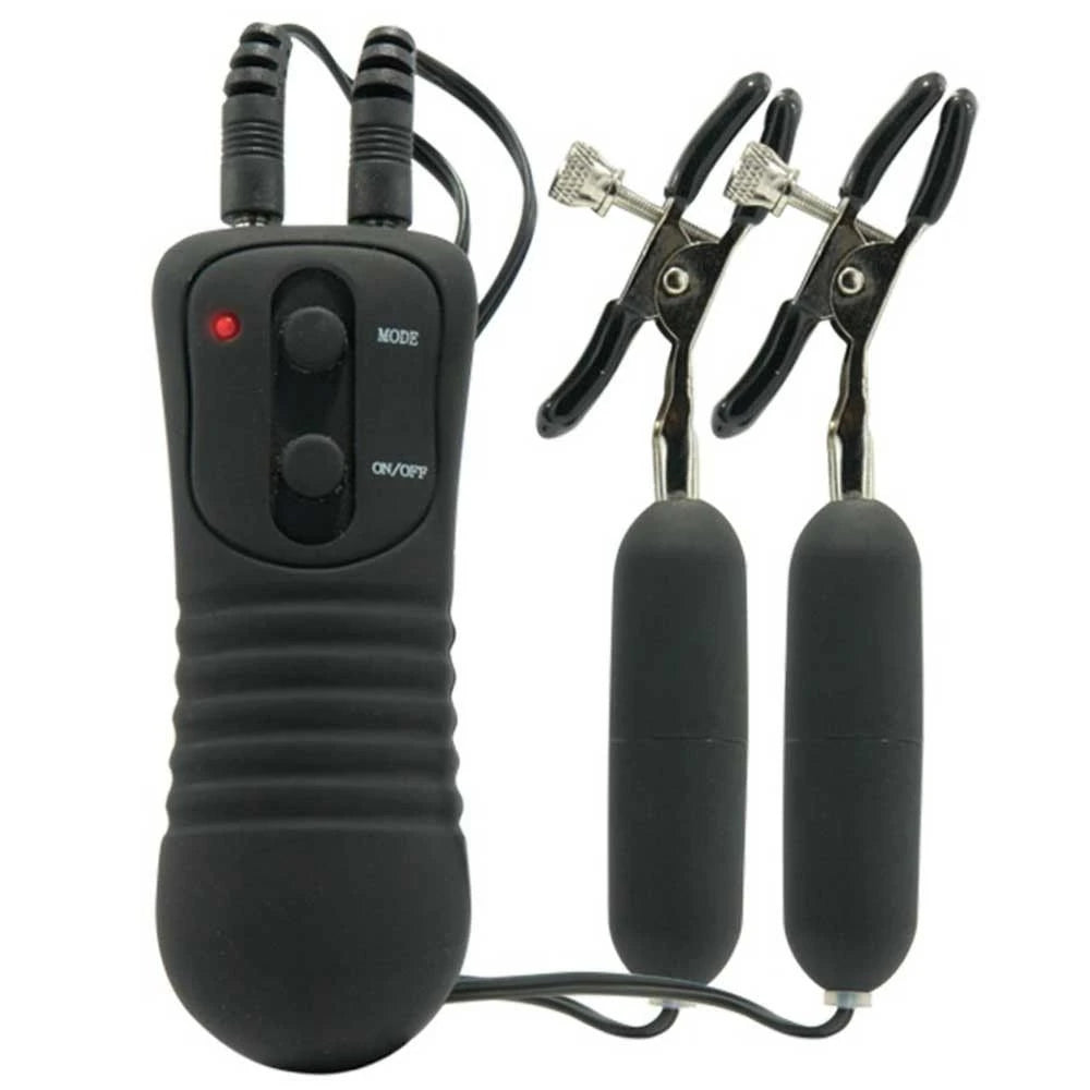 Vibrating Nipple Clamps 10 Fonksiyonlu Titreşimli Göğüs Klipsi – Maskeli