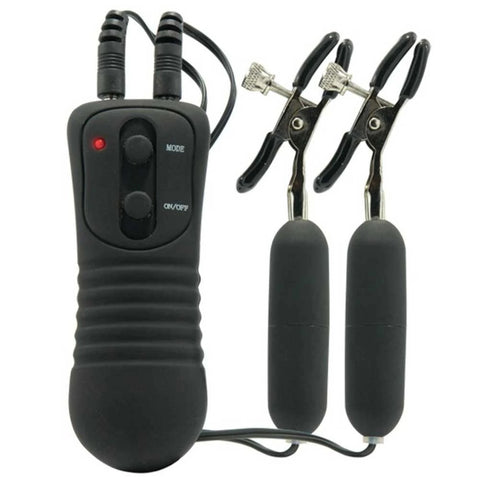 Vibrating Nipple Clamps 10 Fonksiyonlu Titreşimli Göğüs Klipsi – Maskeli