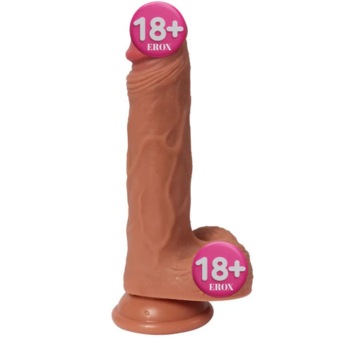 Victor Natural Doku Damarlı Likit Silikon Penis – 20 cm