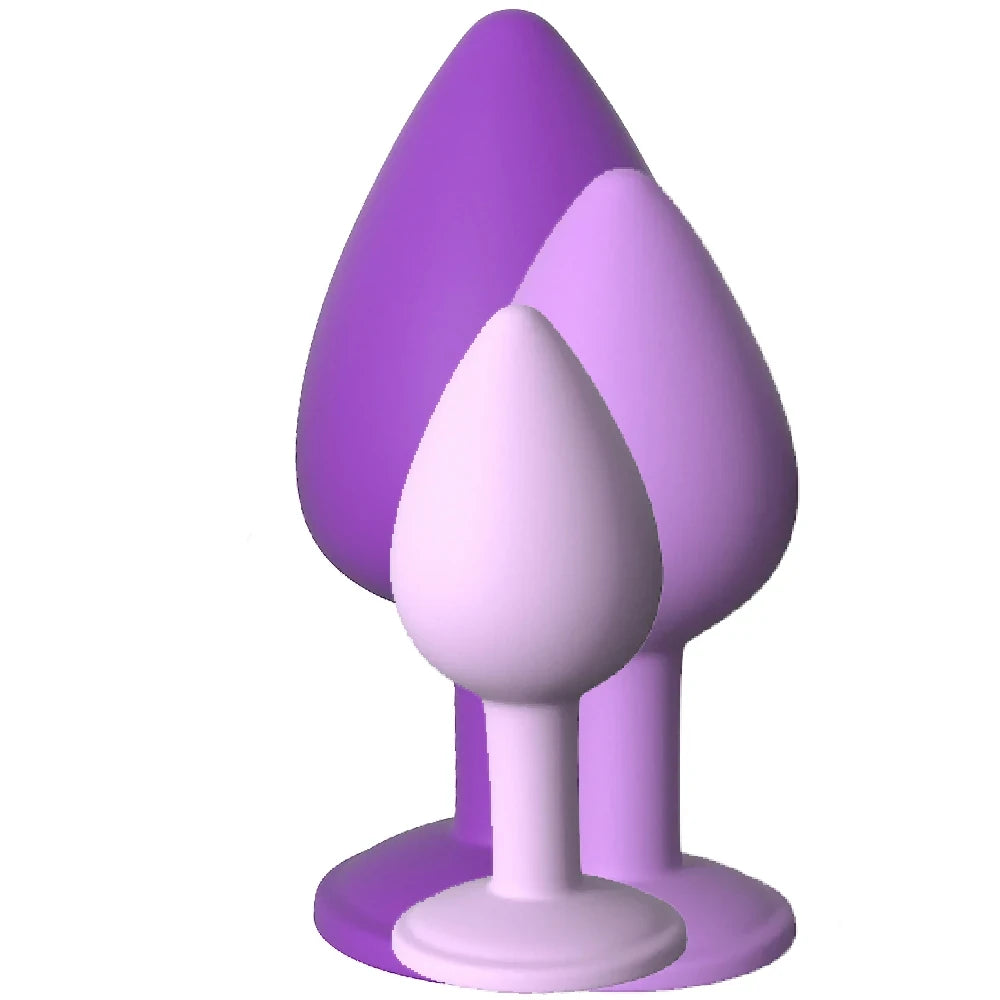taşlı silikon anal plug seti – görsel 2