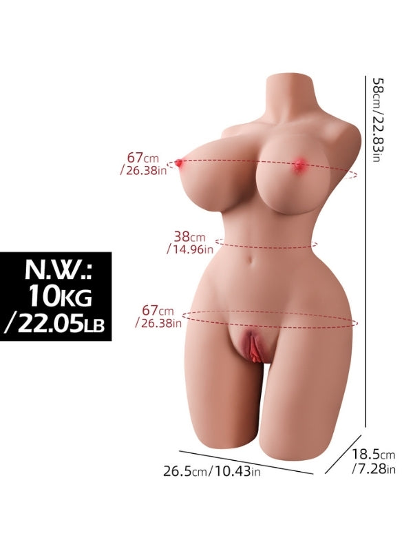 yarım bacaklı yarım vücut silikon mastürbatör – görsel 5