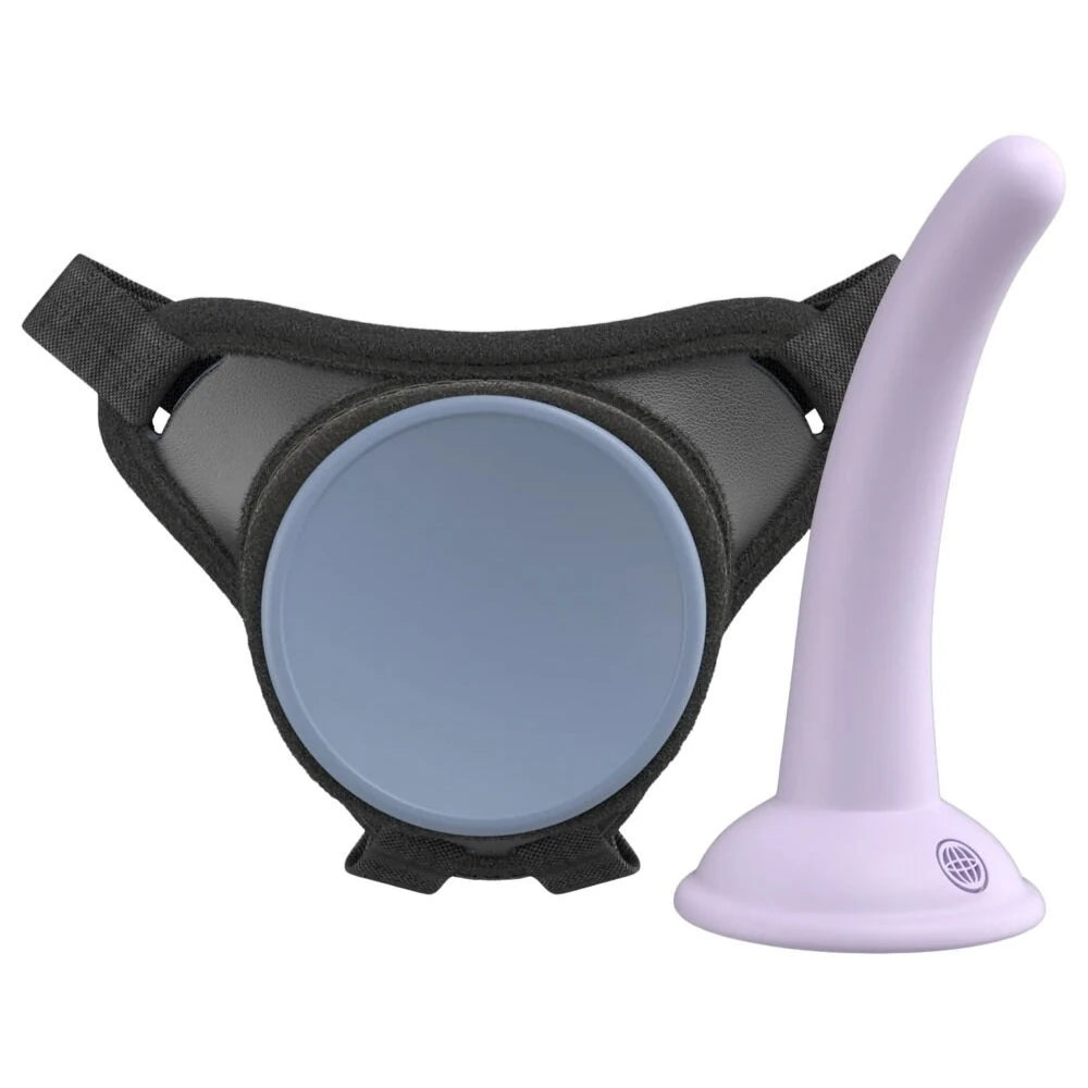 Yastıklı Gövde Plakalı Strap-On Kiti – Vantuzlu Silikon Penisli