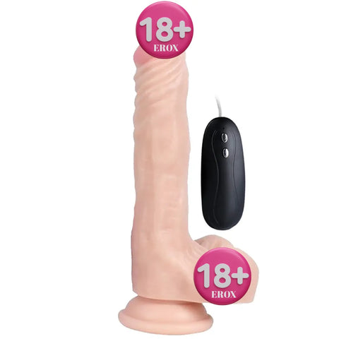 Yuan 10 Modlu Titreşimli Esnek Realistik Penis 21 cm