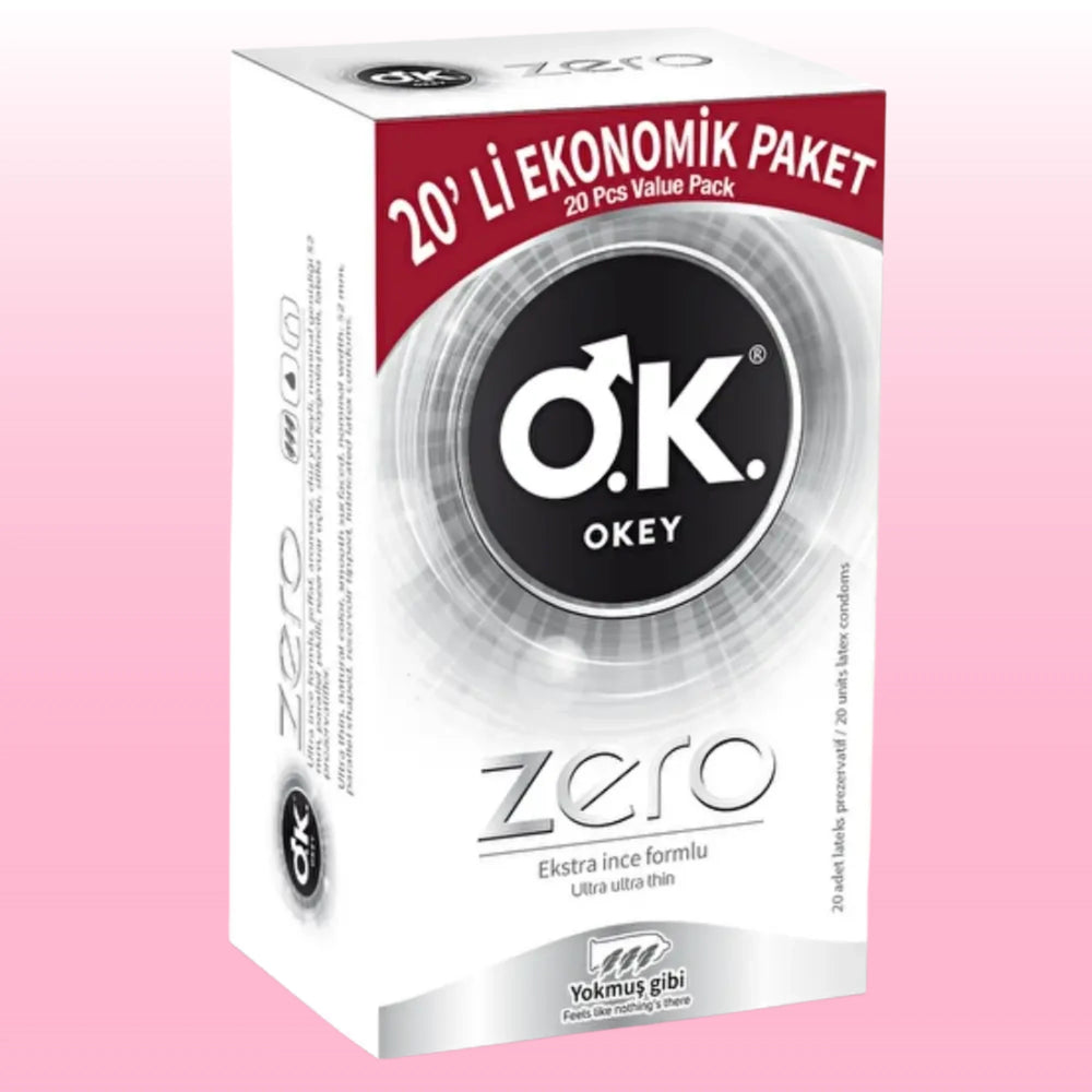 Zero Ekstra İnce Şeffaf Prezervatif – 20'li Paket
