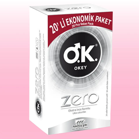Zero Ekstra İnce Şeffaf Prezervatif – 20'li Paket